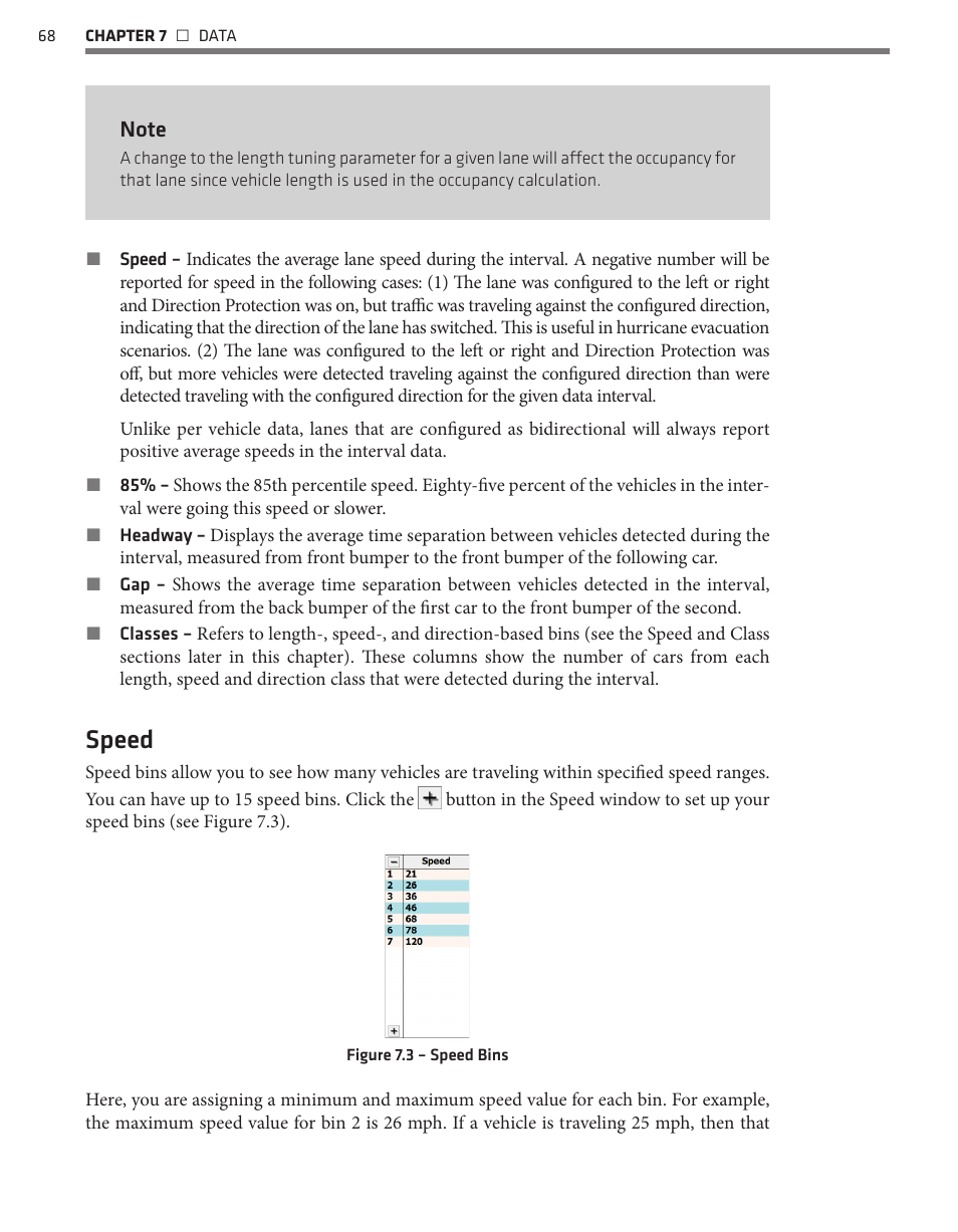 Speed | Wavetronix SmartSensor HD (101-0415) - User Guide User Manual | Page 69 / 89