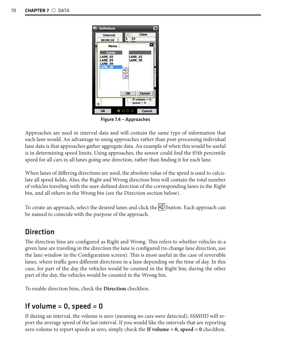 Direction, If volume = 0, speed = 0 | Wavetronix SmartSensor HD (101-0415) - User Guide User Manual | Page 71 / 89