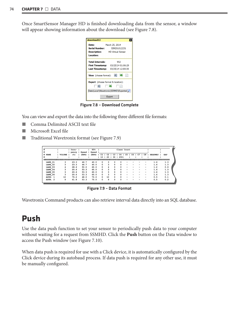 Push | Wavetronix SmartSensor HD (101-0415) - User Guide User Manual | Page 75 / 89