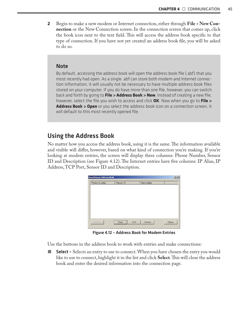 Using the address book | Wavetronix SmartSensor 105 (SS-105) - User Guide User Manual | Page 46 / 99