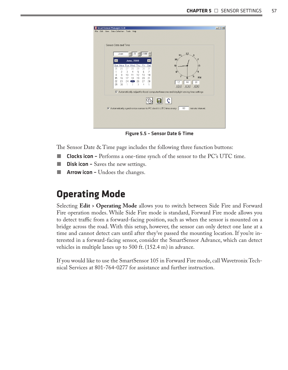 Operating mode | Wavetronix SmartSensor 105 (SS-105) - User Guide User Manual | Page 58 / 99