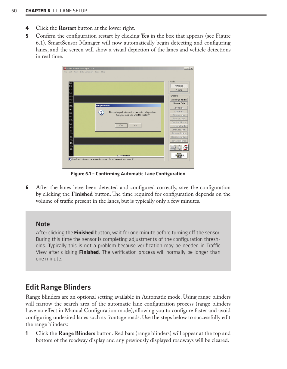 Edit range blinders | Wavetronix SmartSensor 105 (SS-105) - User Guide User Manual | Page 61 / 99