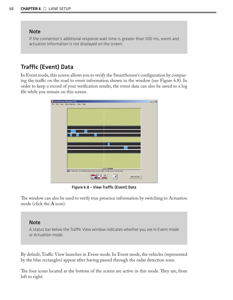 Traffic (event) data | Wavetronix SmartSensor 105 (SS-105) - User Guide User Manual | Page 69 / 99