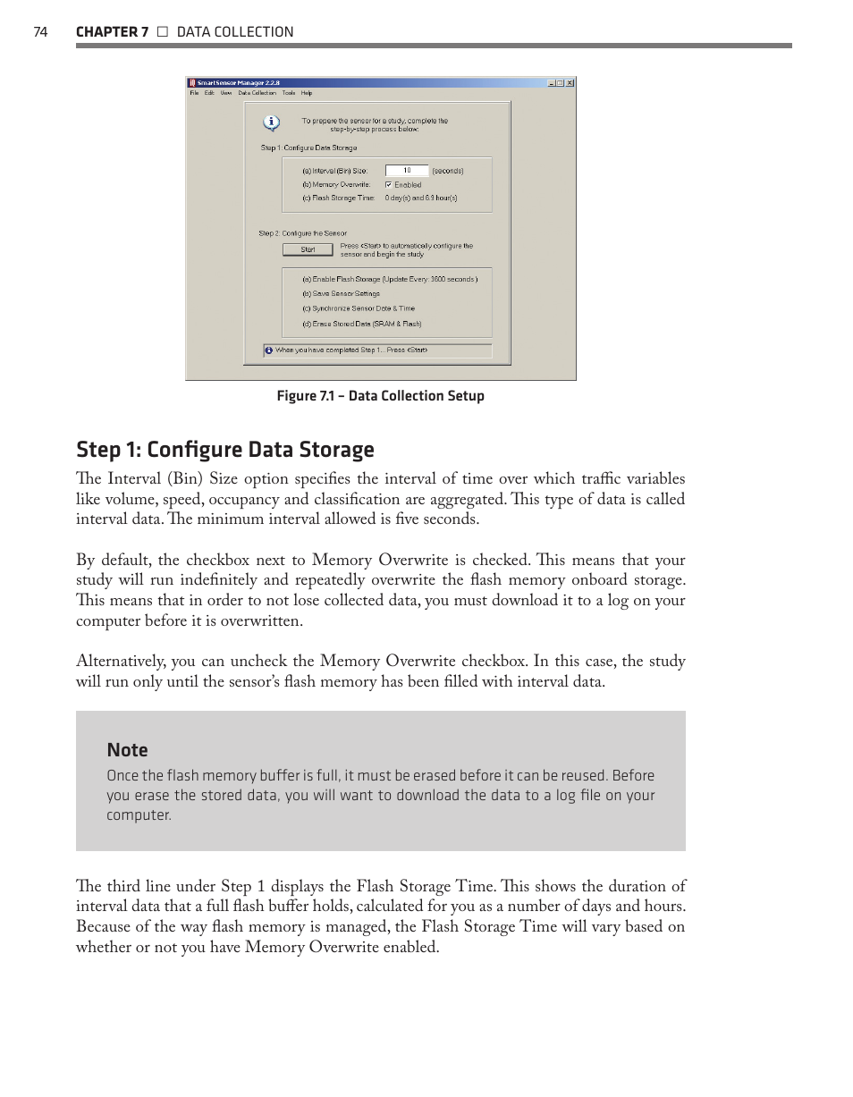 Step 1: configure data storage | Wavetronix SmartSensor 105 (SS-105) - User Guide User Manual | Page 75 / 99