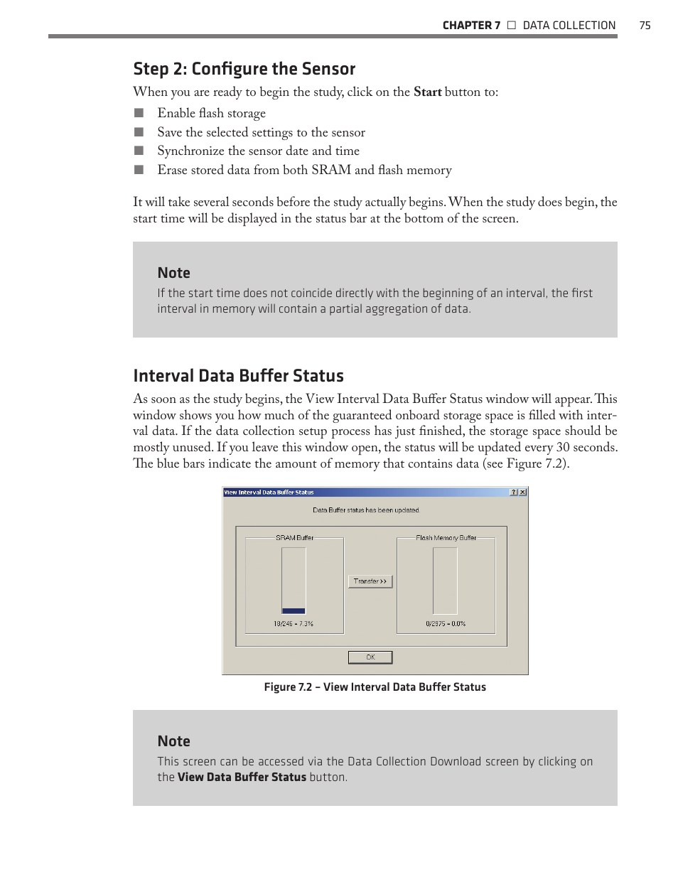 Step 2: configure the sensor, Interval data buffer status | Wavetronix SmartSensor 105 (SS-105) - User Guide User Manual | Page 76 / 99