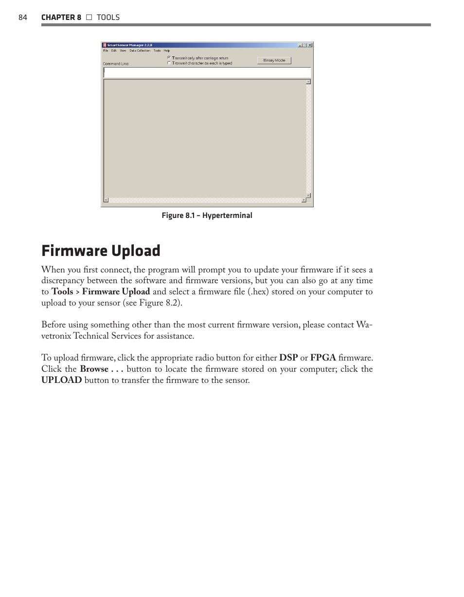 Firmware upload | Wavetronix SmartSensor 105 (SS-105) - User Guide User Manual | Page 85 / 99