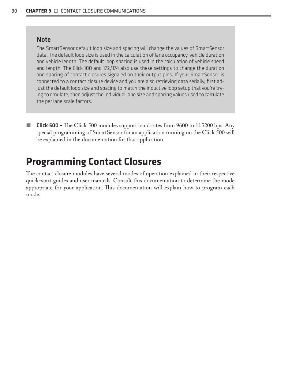 Programming contact closures | Wavetronix SmartSensor 105 (SS-105) - User Guide User Manual | Page 91 / 99