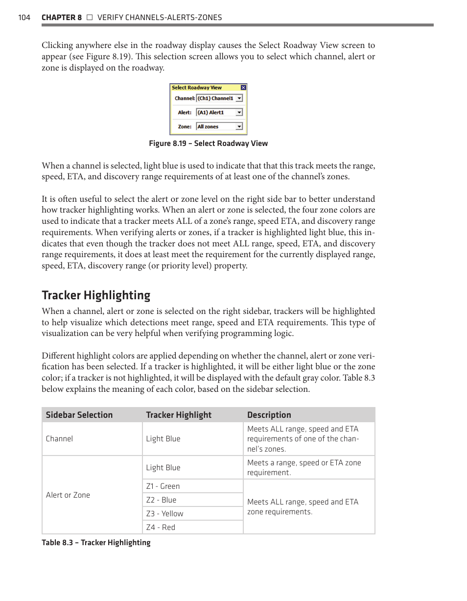Tracker highlighting | Wavetronix SmartSensor Advance Extended Range (SS-200E) - User Guide User Manual | Page 105 / 148