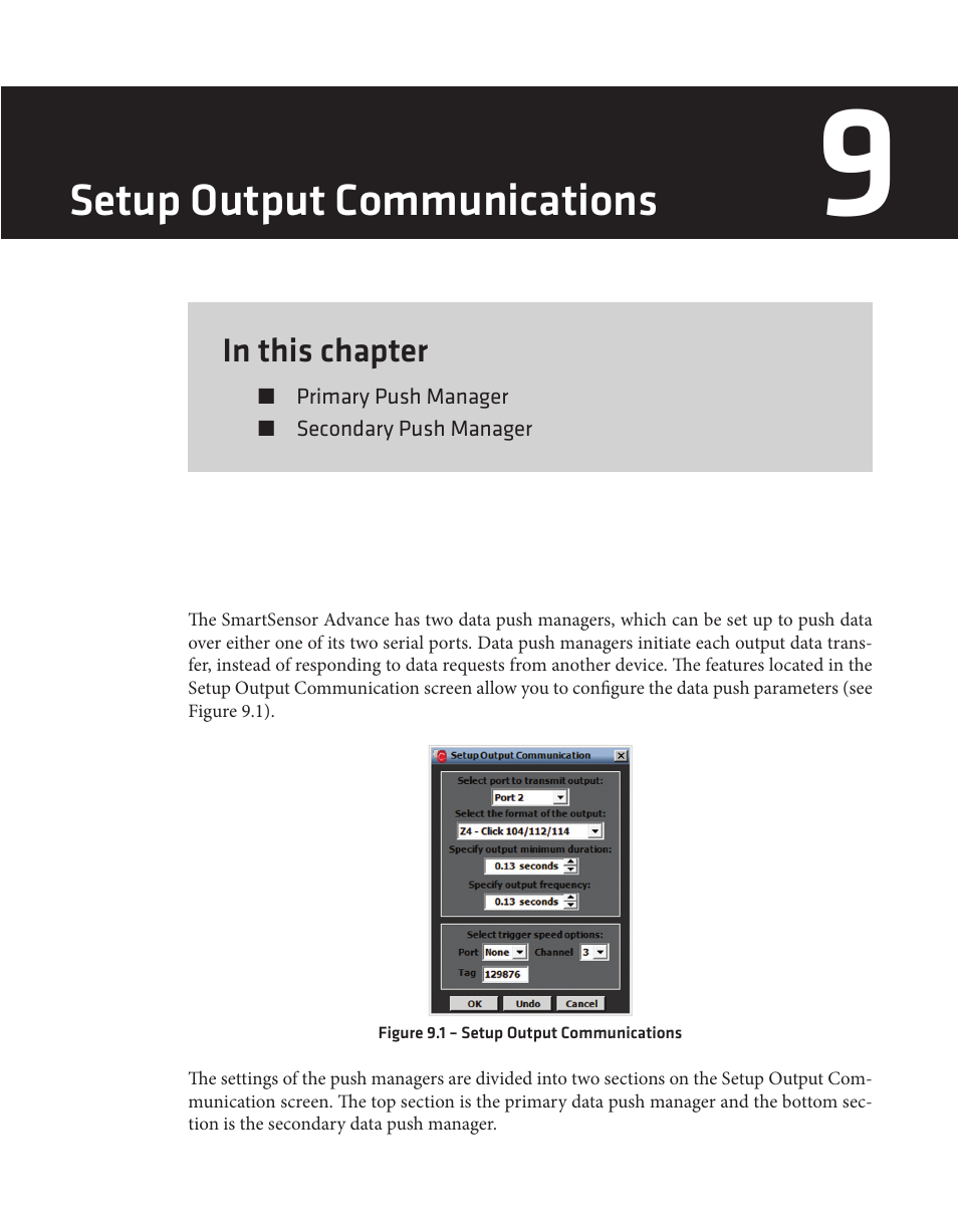 Setup output communications | Wavetronix SmartSensor Advance Extended Range (SS-200E) - User Guide User Manual | Page 110 / 148
