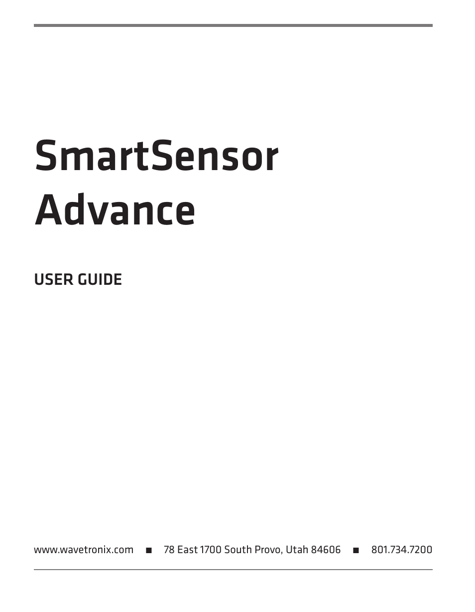 Smartsensor advance | Wavetronix SmartSensor Advance Extended Range (SS-200E) - User Guide User Manual | Page 2 / 148