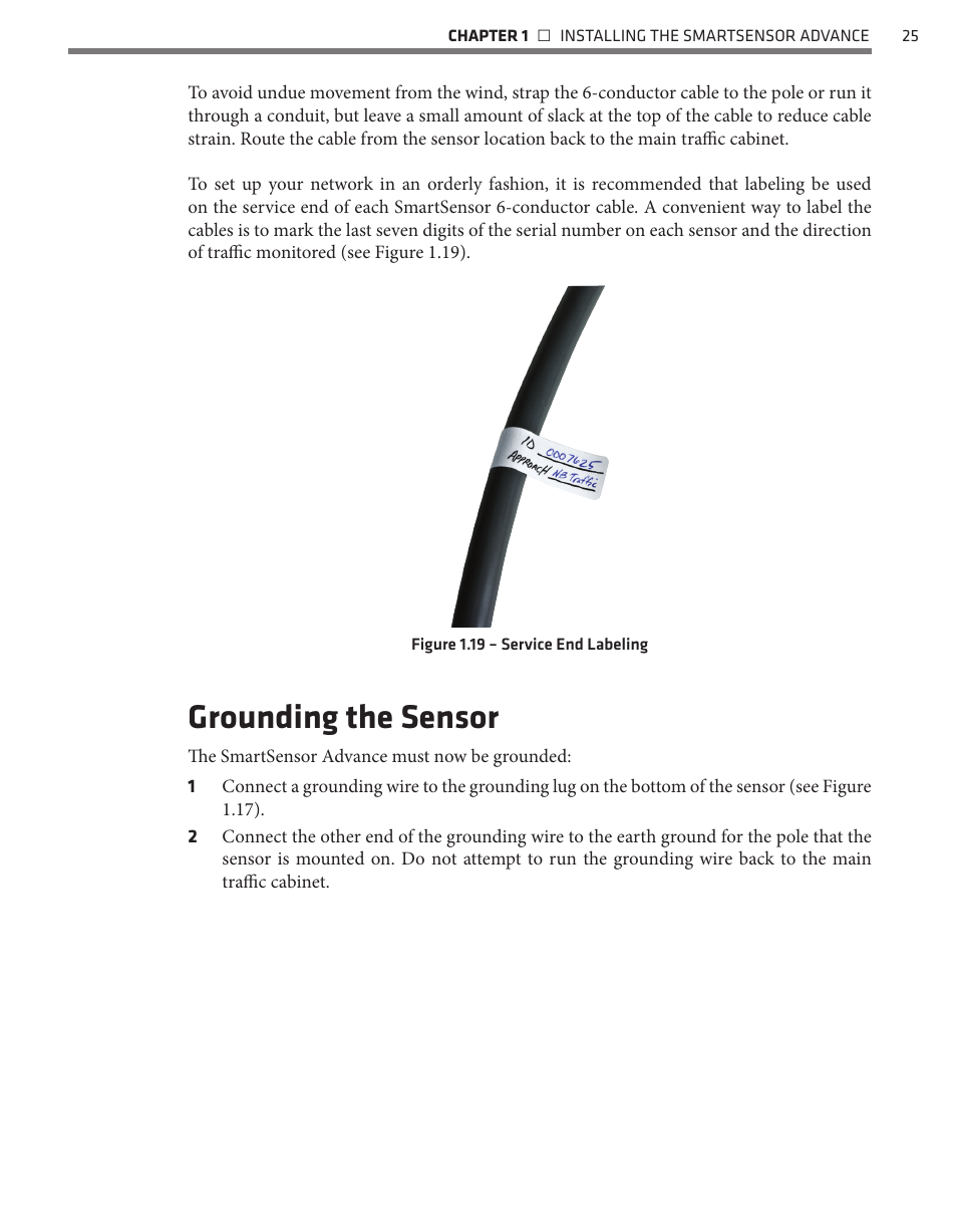 Grounding the sensor | Wavetronix SmartSensor Advance Extended Range (SS-200E) - User Guide User Manual | Page 26 / 148