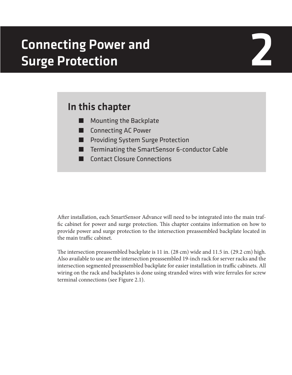 Connecting power and surge protection | Wavetronix SmartSensor Advance Extended Range (SS-200E) - User Guide User Manual | Page 28 / 148