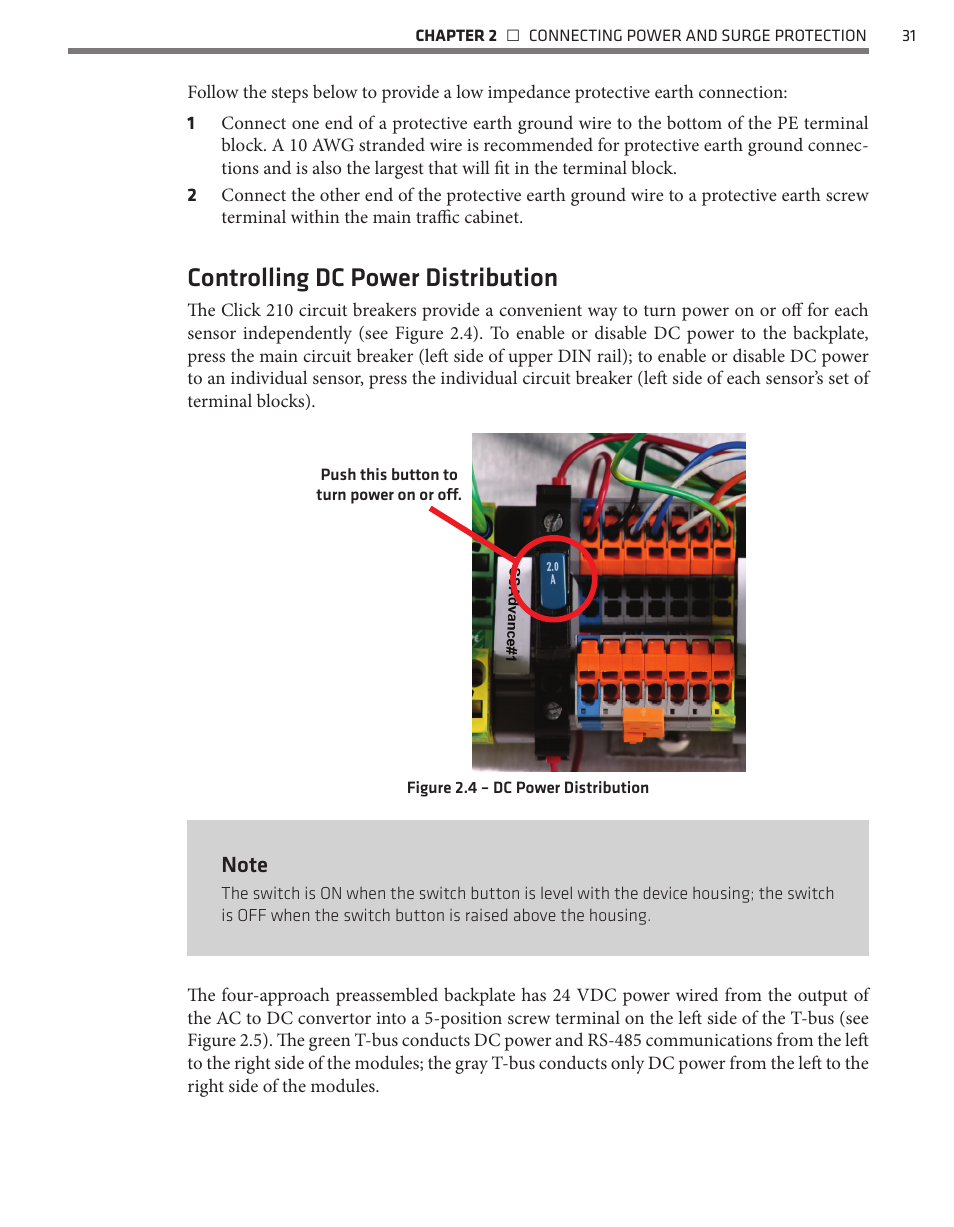 Controlling dc power distribution | Wavetronix SmartSensor Advance Extended Range (SS-200E) - User Guide User Manual | Page 32 / 148