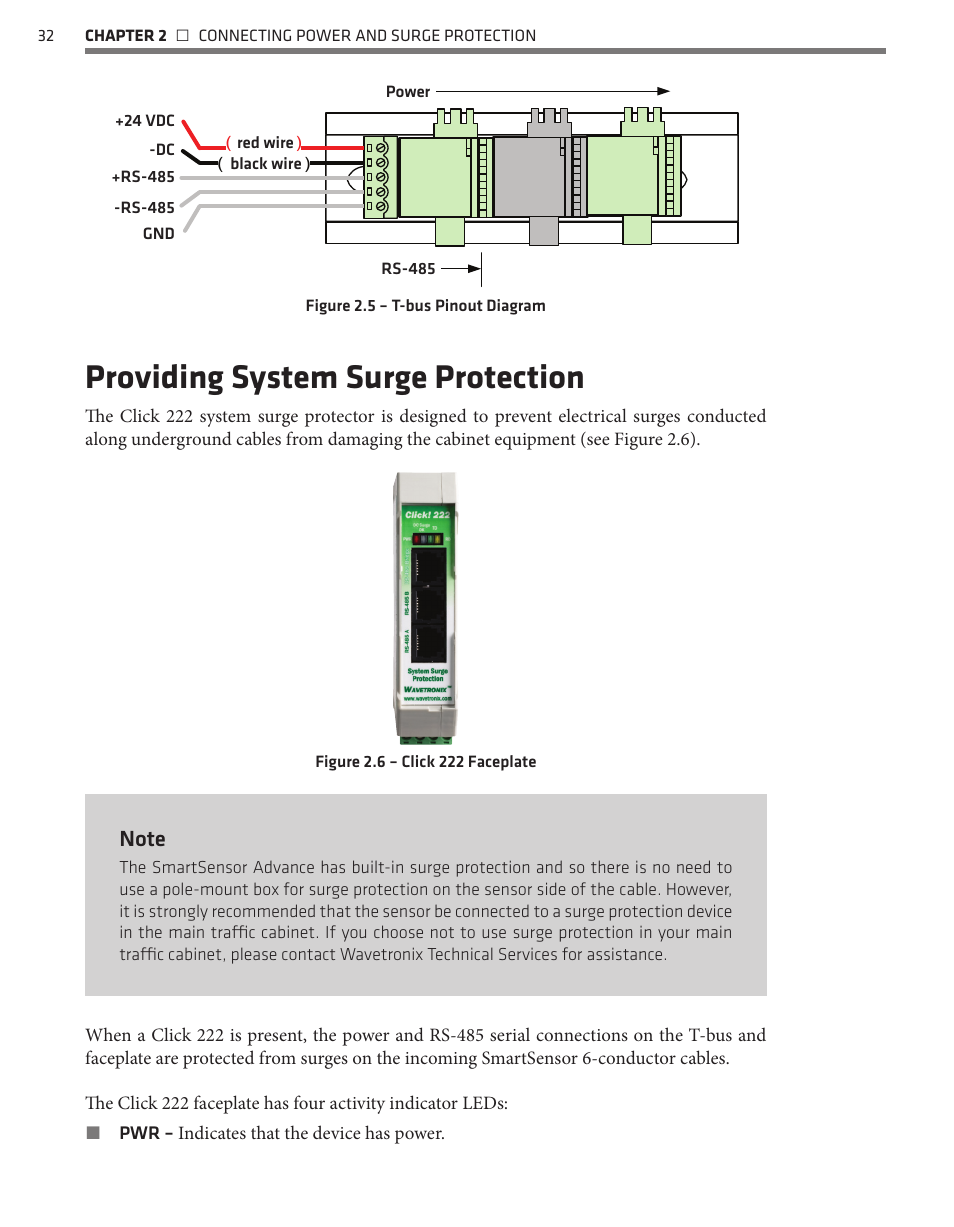 Providing system surge protection | Wavetronix SmartSensor Advance Extended Range (SS-200E) - User Guide User Manual | Page 33 / 148