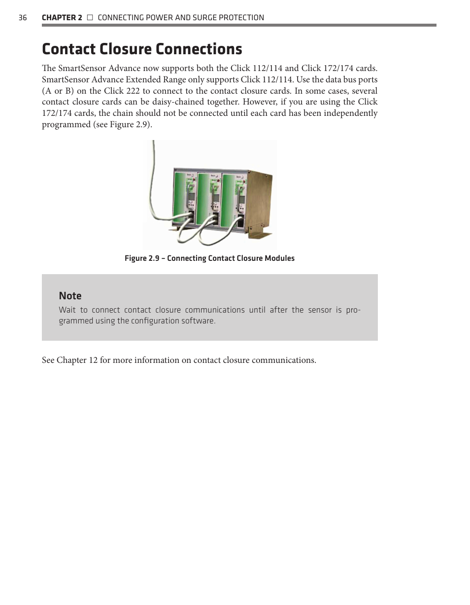 Contact closure connections | Wavetronix SmartSensor Advance Extended Range (SS-200E) - User Guide User Manual | Page 37 / 148