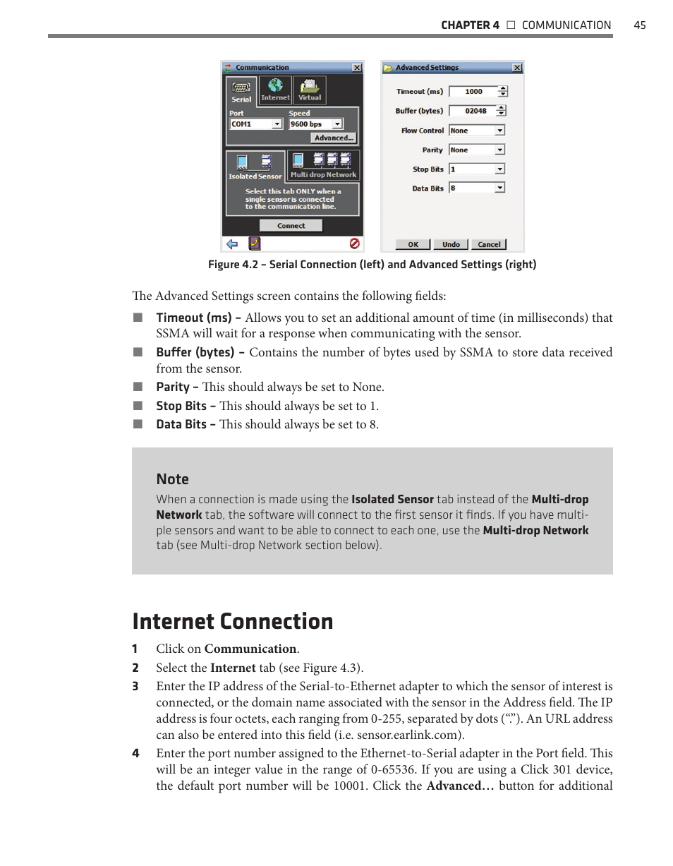 Internet connection | Wavetronix SmartSensor Advance Extended Range (SS-200E) - User Guide User Manual | Page 46 / 148