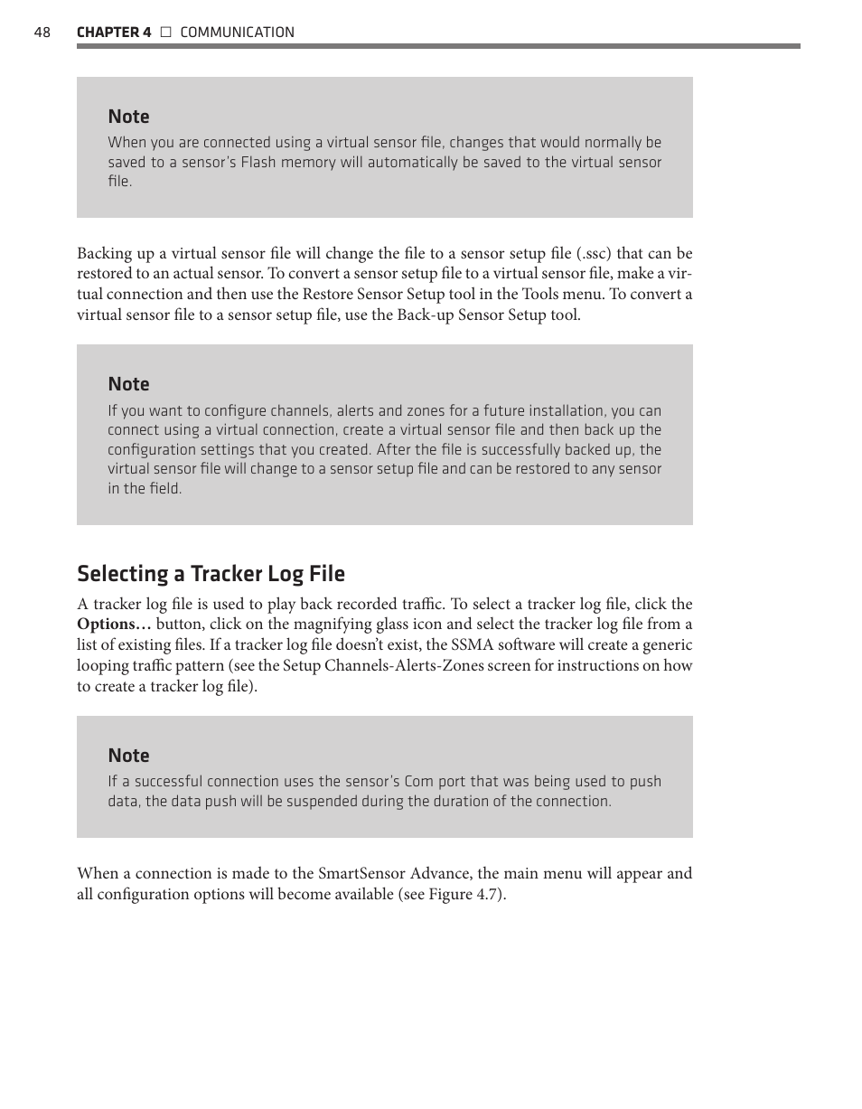 Selecting a tracker log file | Wavetronix SmartSensor Advance Extended Range (SS-200E) - User Guide User Manual | Page 49 / 148