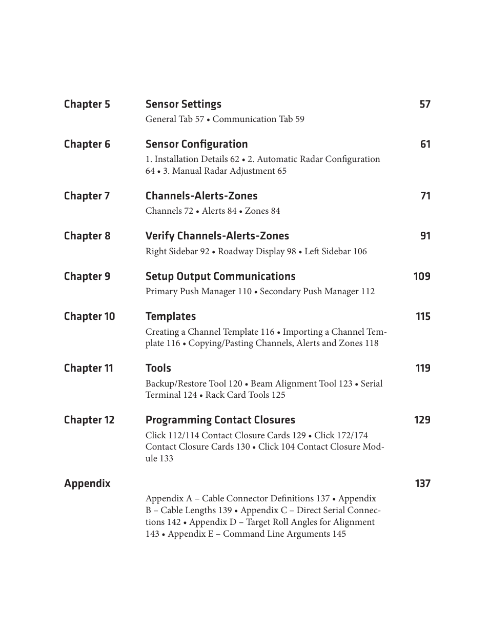 Wavetronix SmartSensor Advance Extended Range (SS-200E) - User Guide User Manual | Page 5 / 148