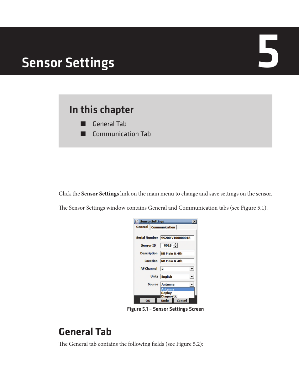 Sensor settings | Wavetronix SmartSensor Advance Extended Range (SS-200E) - User Guide User Manual | Page 58 / 148