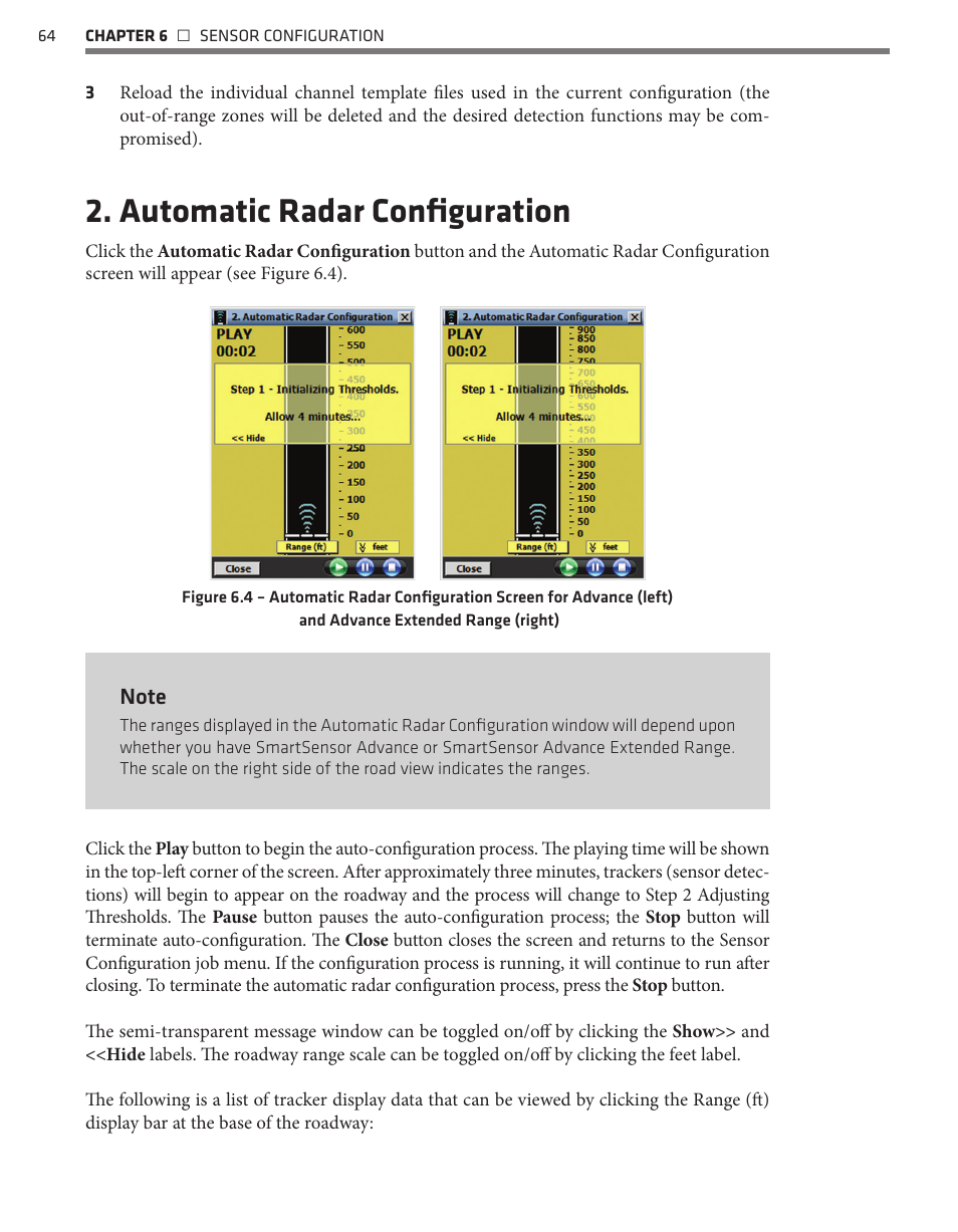 Automatic radar configuration | Wavetronix SmartSensor Advance Extended Range (SS-200E) - User Guide User Manual | Page 65 / 148