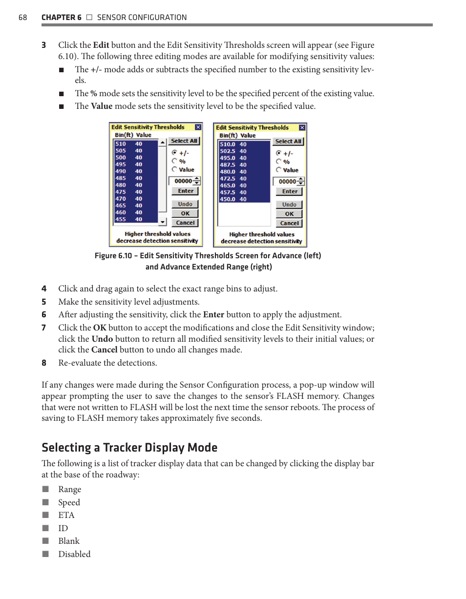 Selecting a tracker display mode | Wavetronix SmartSensor Advance Extended Range (SS-200E) - User Guide User Manual | Page 69 / 148