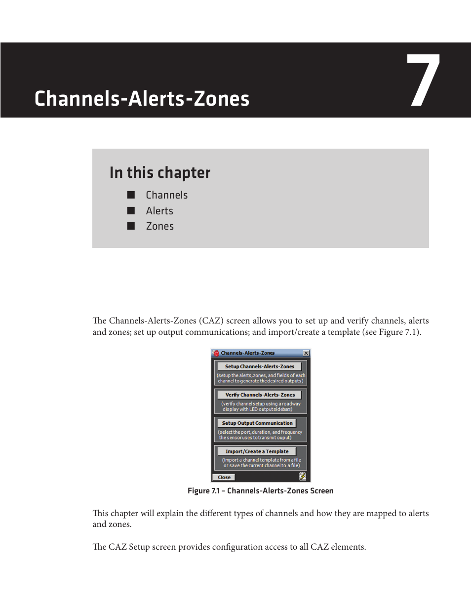 Channels-alerts-zones | Wavetronix SmartSensor Advance Extended Range (SS-200E) - User Guide User Manual | Page 72 / 148
