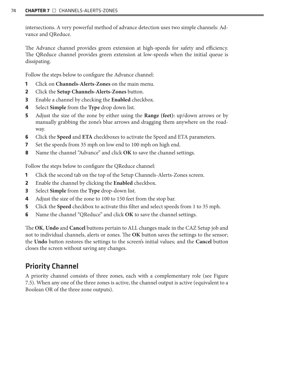 Priority channel | Wavetronix SmartSensor Advance Extended Range (SS-200E) - User Guide User Manual | Page 75 / 148