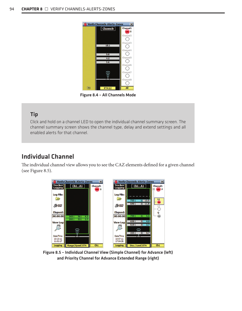 Individual channel | Wavetronix SmartSensor Advance Extended Range (SS-200E) - User Guide User Manual | Page 95 / 148