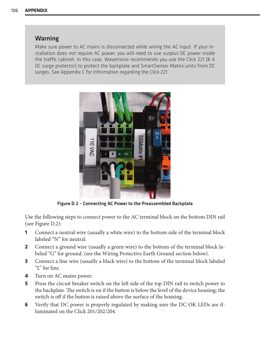 Warning | Wavetronix SmartSensor Matrix (SS-225) - User Guide User Manual | Page 107 / 117