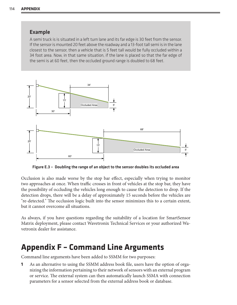 Appendix f – command line arguments, Example | Wavetronix SmartSensor Matrix (SS-225) - User Guide User Manual | Page 115 / 117