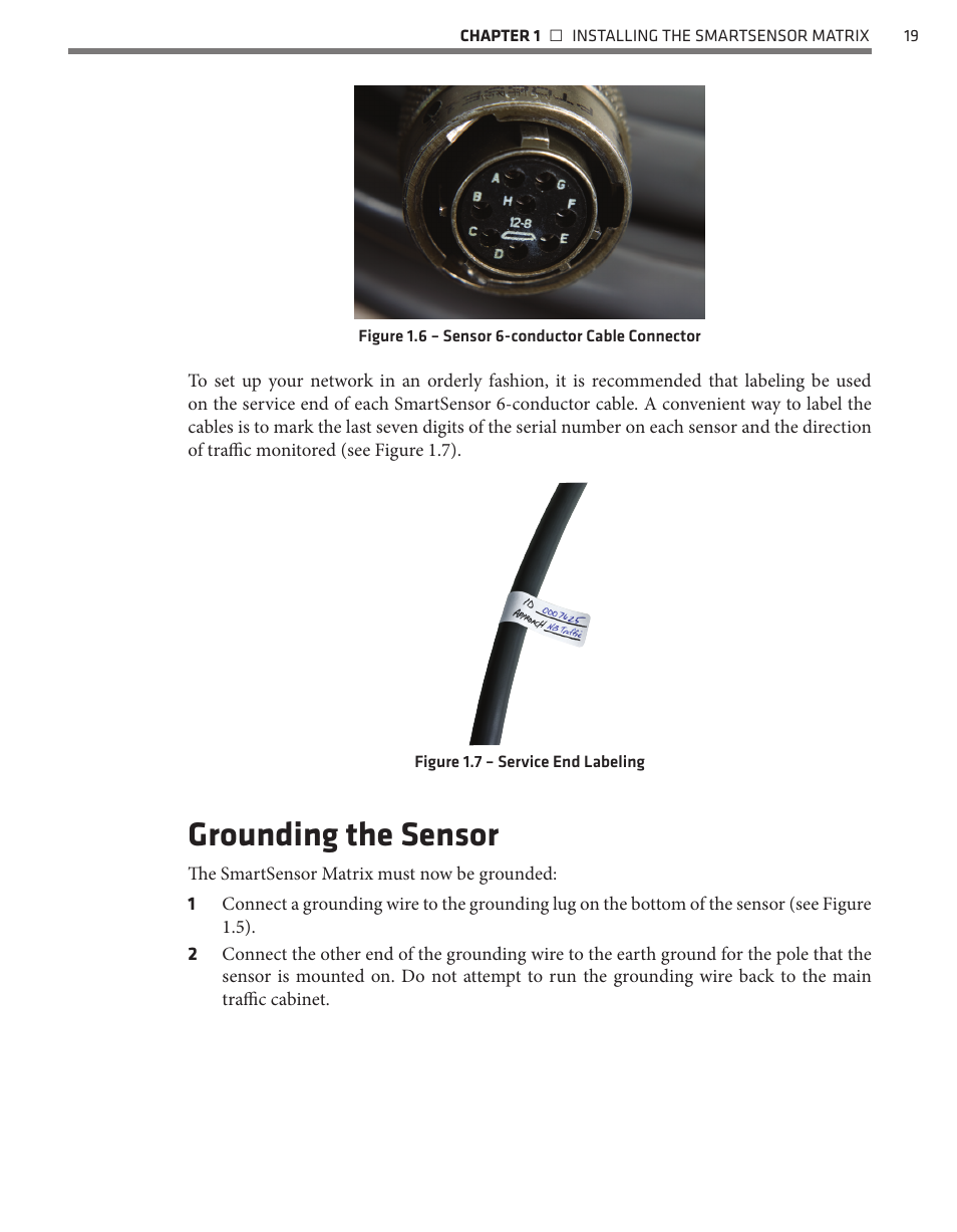 Grounding the sensor | Wavetronix SmartSensor Matrix (SS-225) - User Guide User Manual | Page 20 / 117