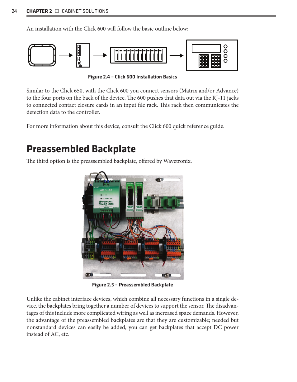 Preassembled backplate | Wavetronix SmartSensor Matrix (SS-225) - User Guide User Manual | Page 25 / 117