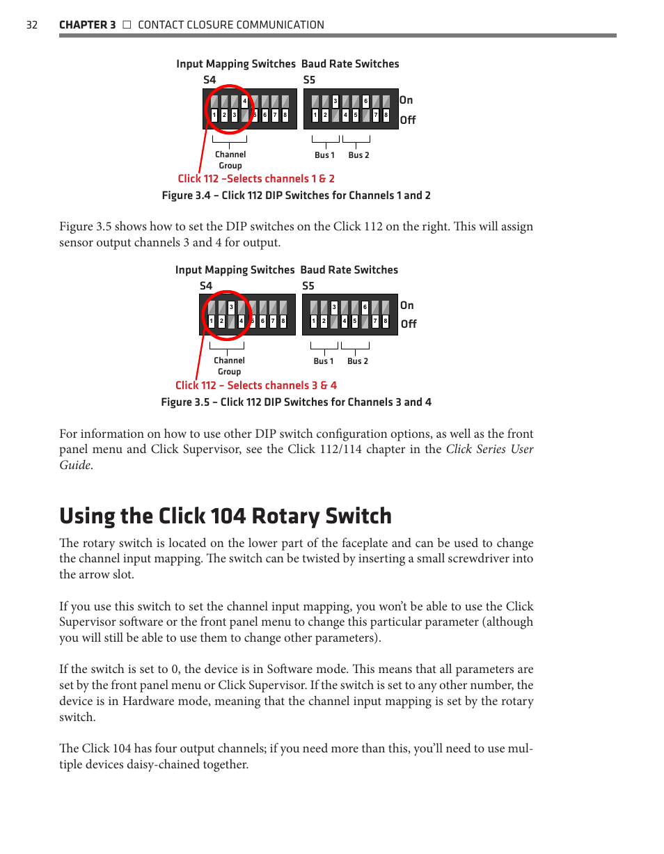 Using the click 104 rotary switch | Wavetronix SmartSensor Matrix (SS-225) - User Guide User Manual | Page 33 / 117