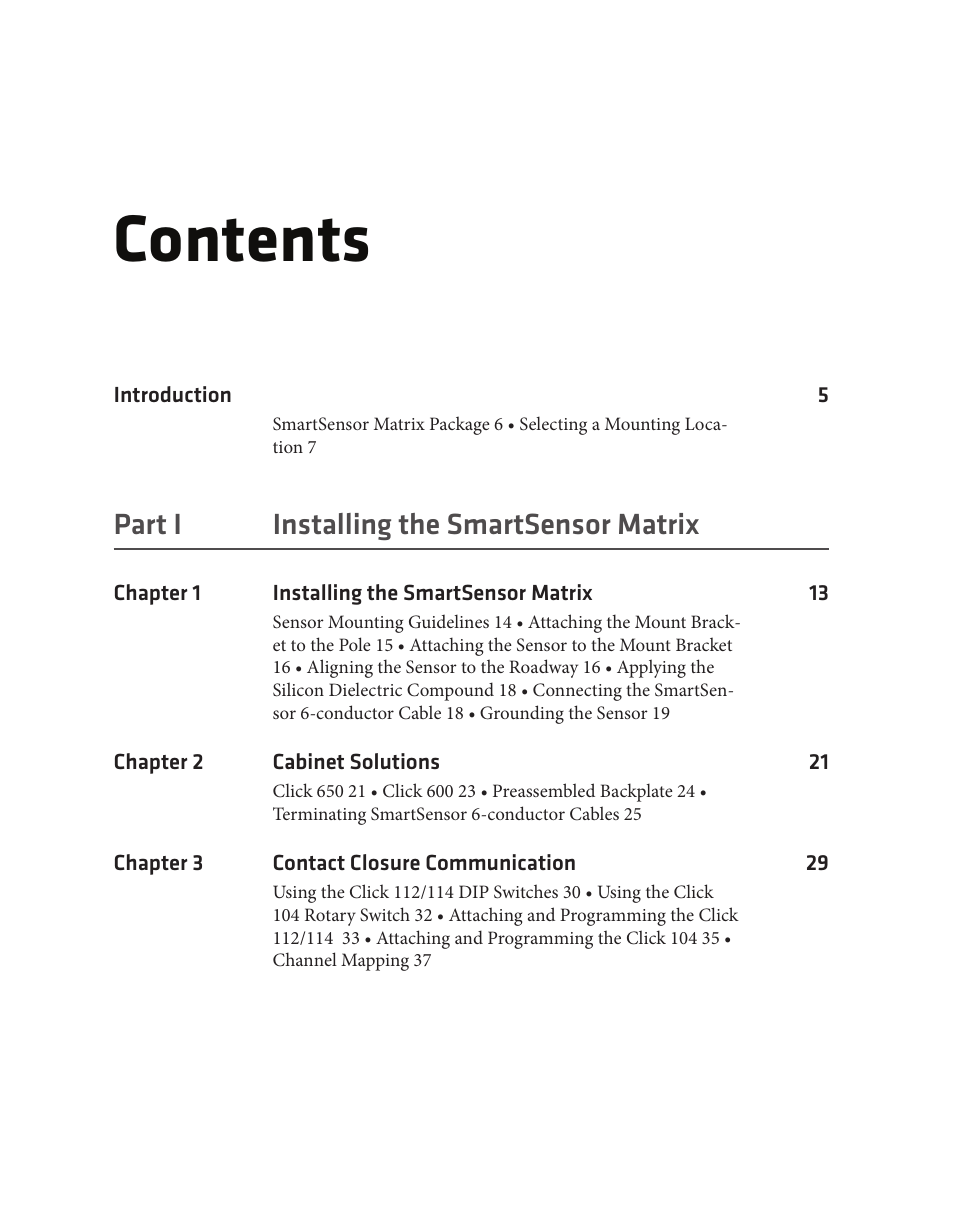 Wavetronix SmartSensor Matrix (SS-225) - User Guide User Manual | Page 4 / 117