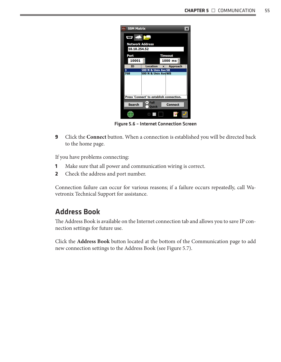 Address book | Wavetronix SmartSensor Matrix (SS-225) - User Guide User Manual | Page 56 / 117