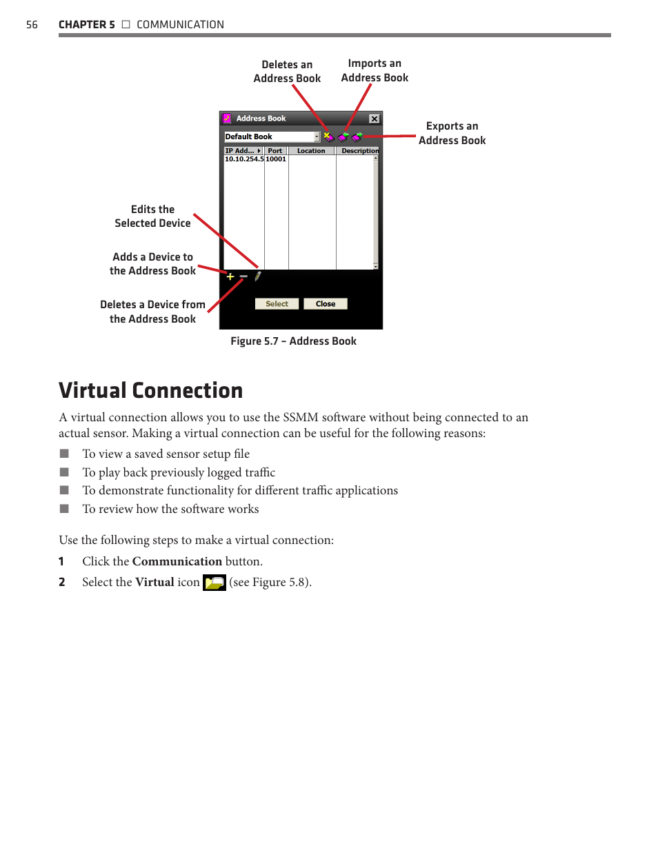 Virtual connection | Wavetronix SmartSensor Matrix (SS-225) - User Guide User Manual | Page 57 / 117