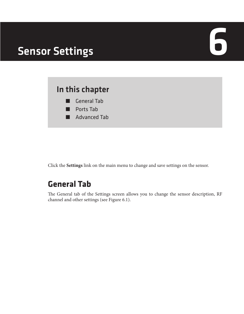 Sensor settings | Wavetronix SmartSensor Matrix (SS-225) - User Guide User Manual | Page 64 / 117