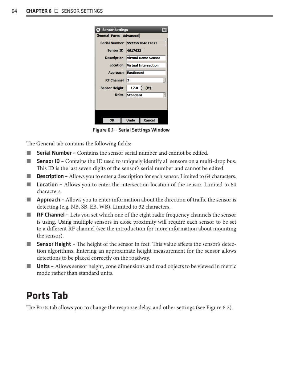 Ports tab | Wavetronix SmartSensor Matrix (SS-225) - User Guide User Manual | Page 65 / 117