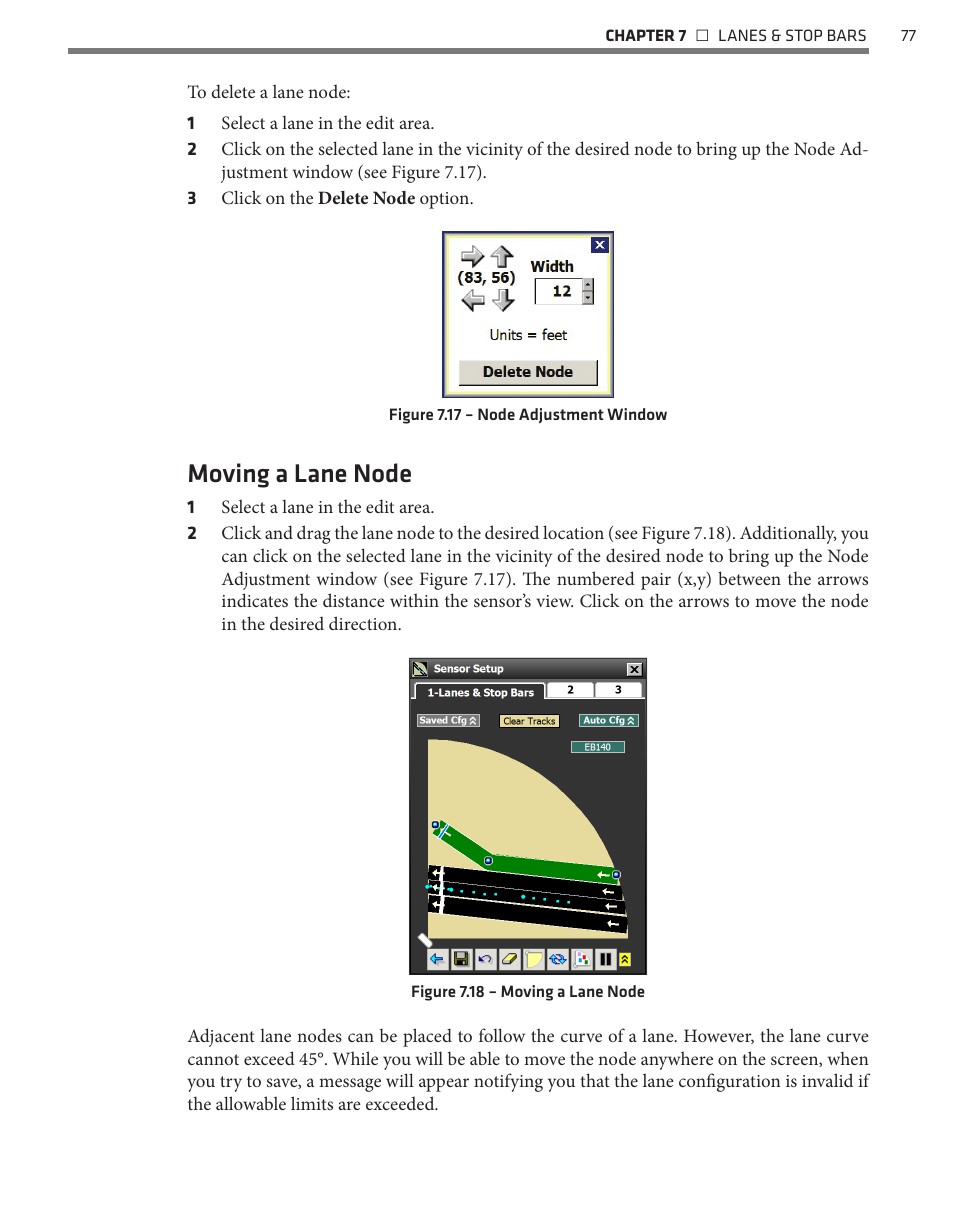 Moving a lane node | Wavetronix SmartSensor Matrix (SS-225) - User Guide User Manual | Page 78 / 117