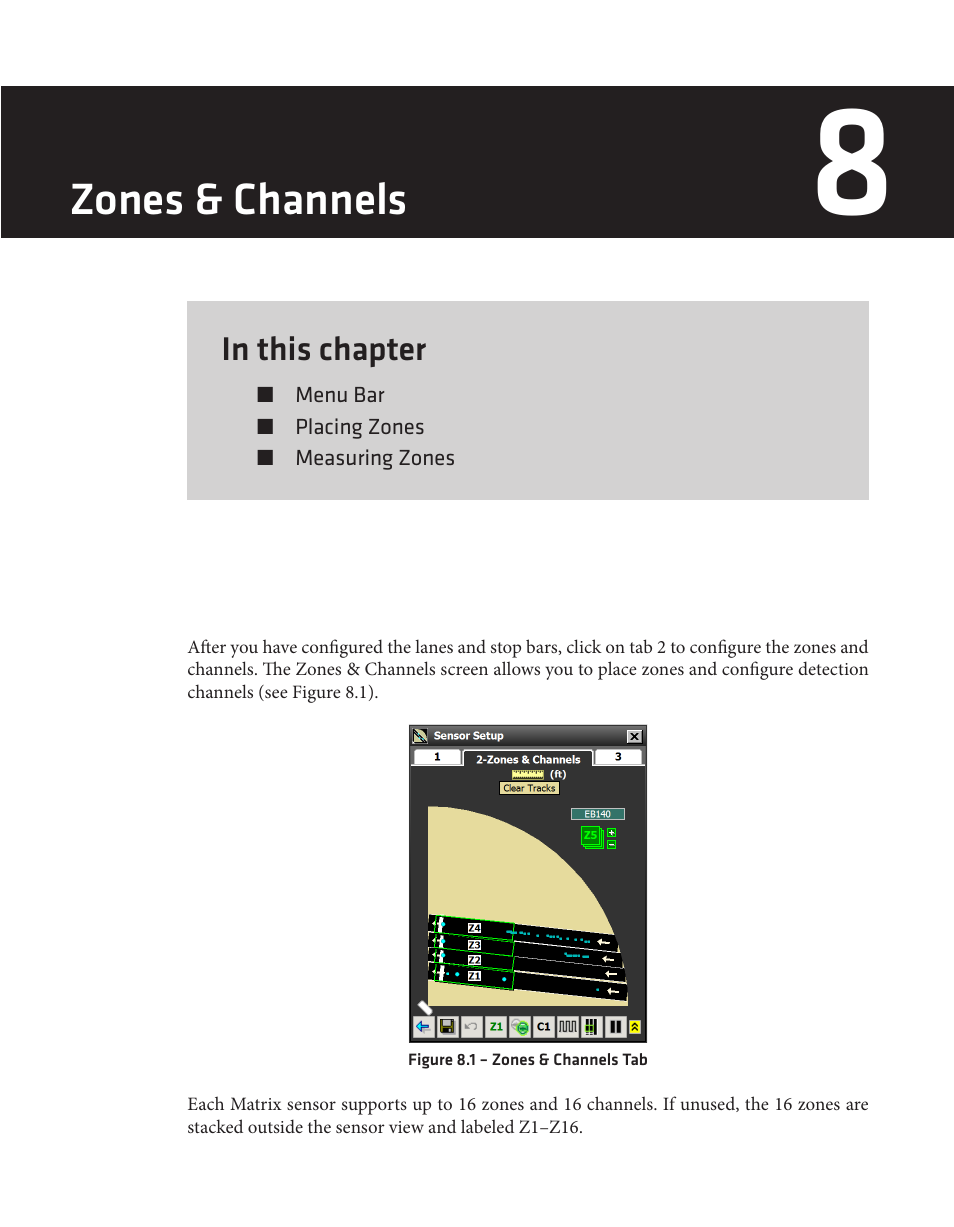 Zones & channels | Wavetronix SmartSensor Matrix (SS-225) - User Guide User Manual | Page 80 / 117