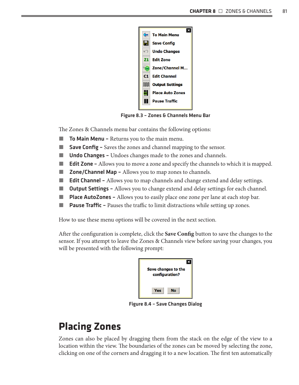 Placing zones | Wavetronix SmartSensor Matrix (SS-225) - User Guide User Manual | Page 82 / 117