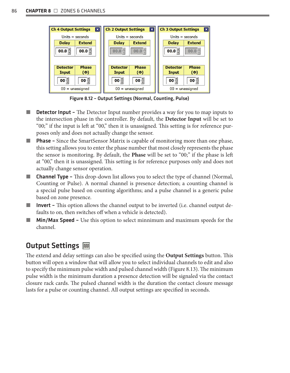 Output settings | Wavetronix SmartSensor Matrix (SS-225) - User Guide User Manual | Page 87 / 117