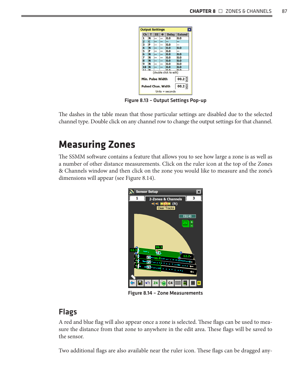 Measuring zones, Flags | Wavetronix SmartSensor Matrix (SS-225) - User Guide User Manual | Page 88 / 117