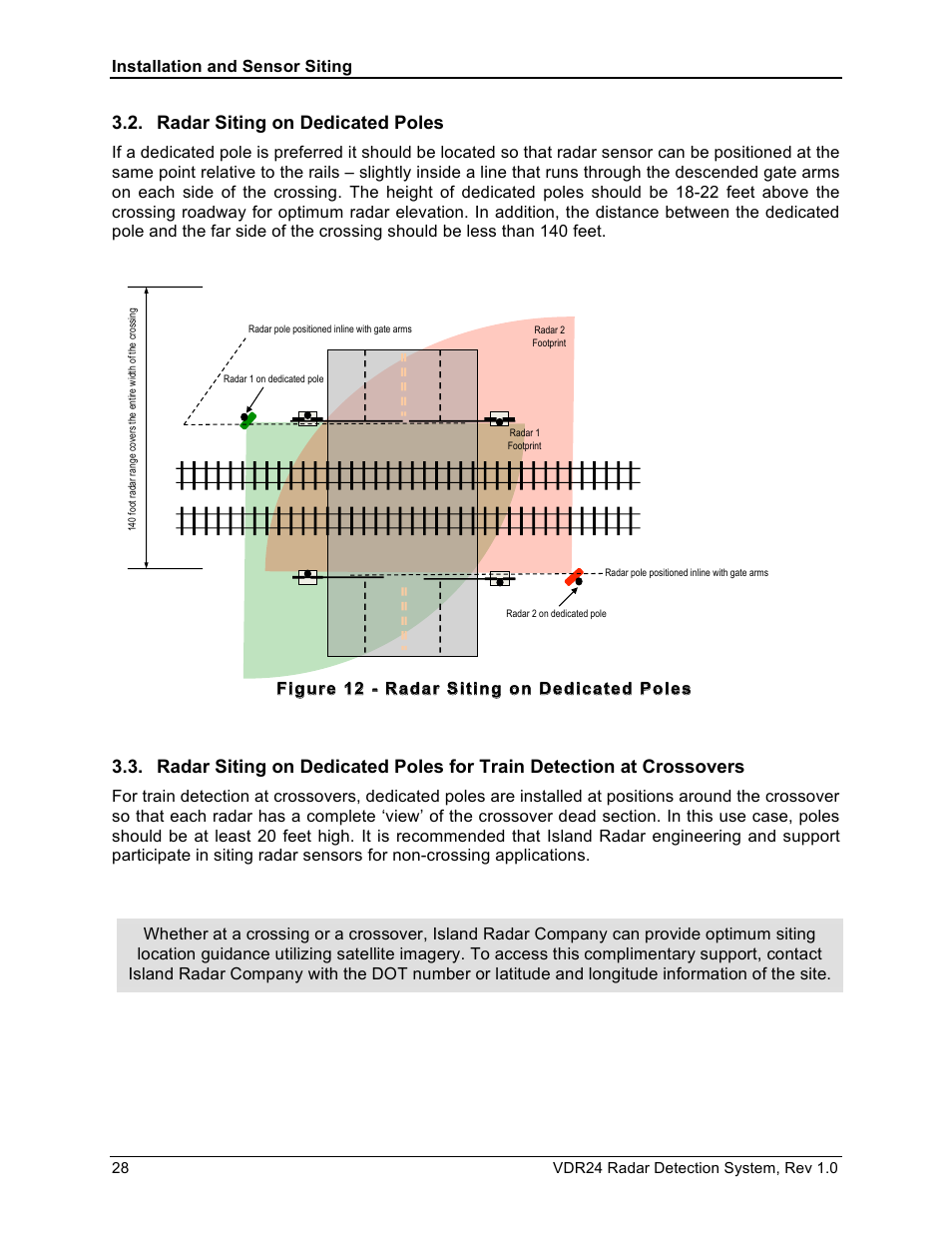 Radar siting on dedicated poles | Wavetronix VDR24 Radar User Manual | Page 28 / 78