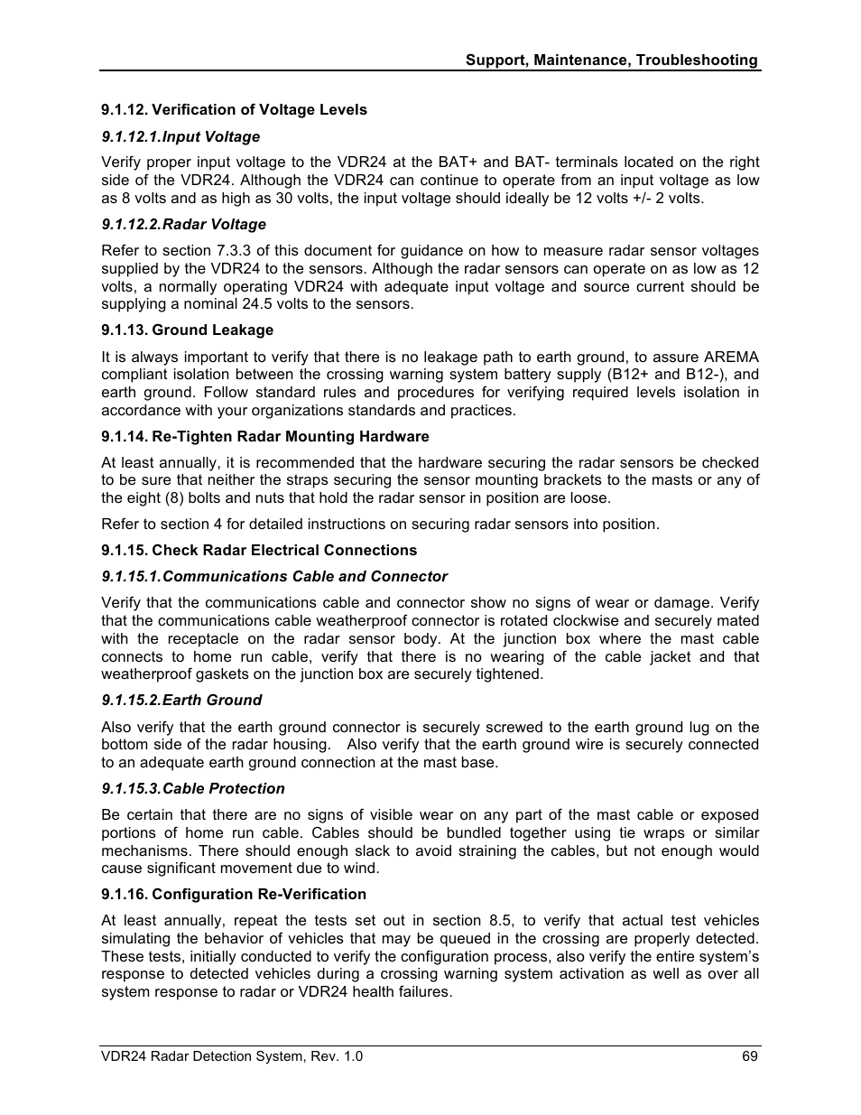 Wavetronix VDR24 Radar User Manual | Page 69 / 78