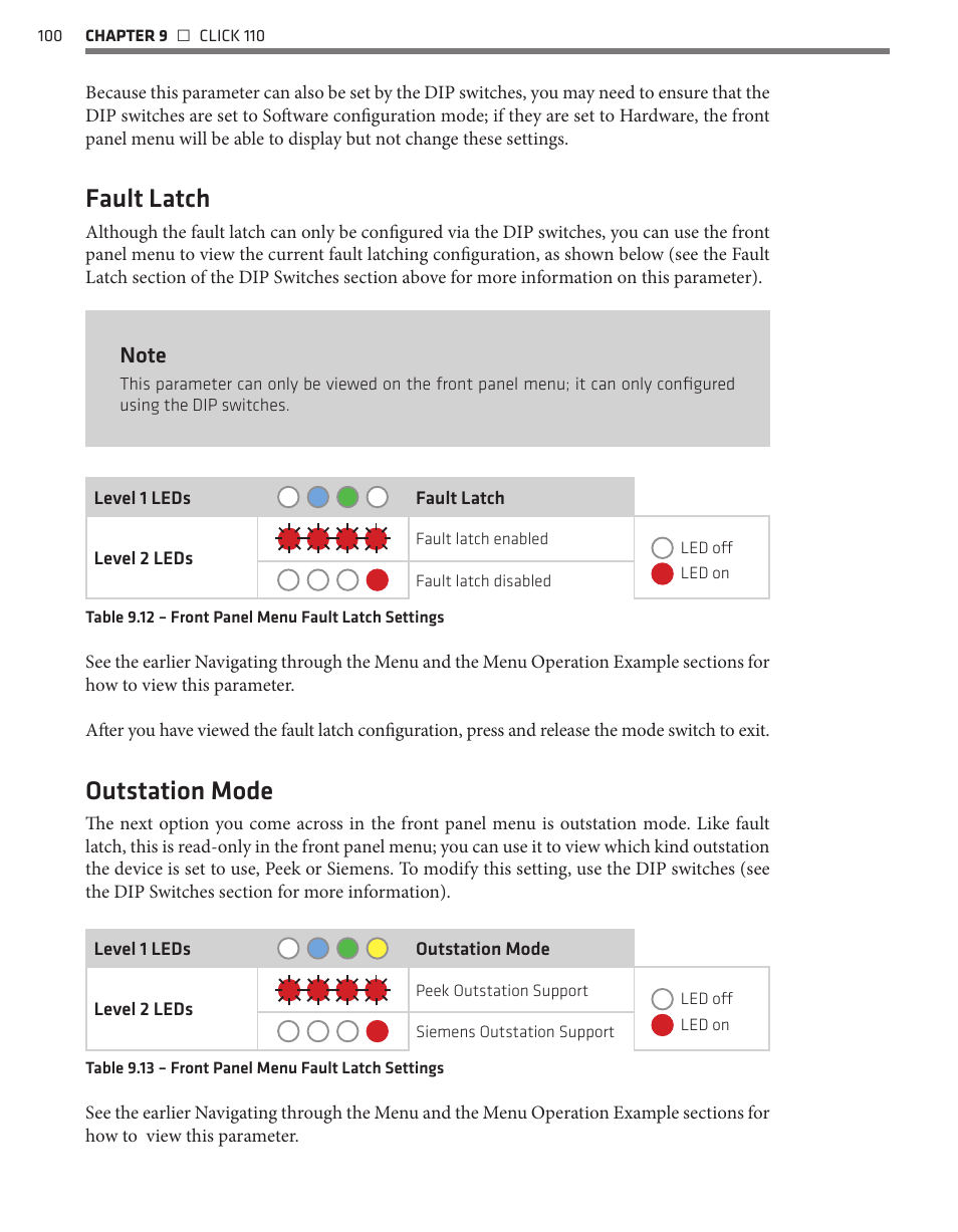 Fault latch, Outstation mode | Wavetronix Click 400 (900 MHz radio) (CLK-400) - User Guide User Manual | Page 101 / 260