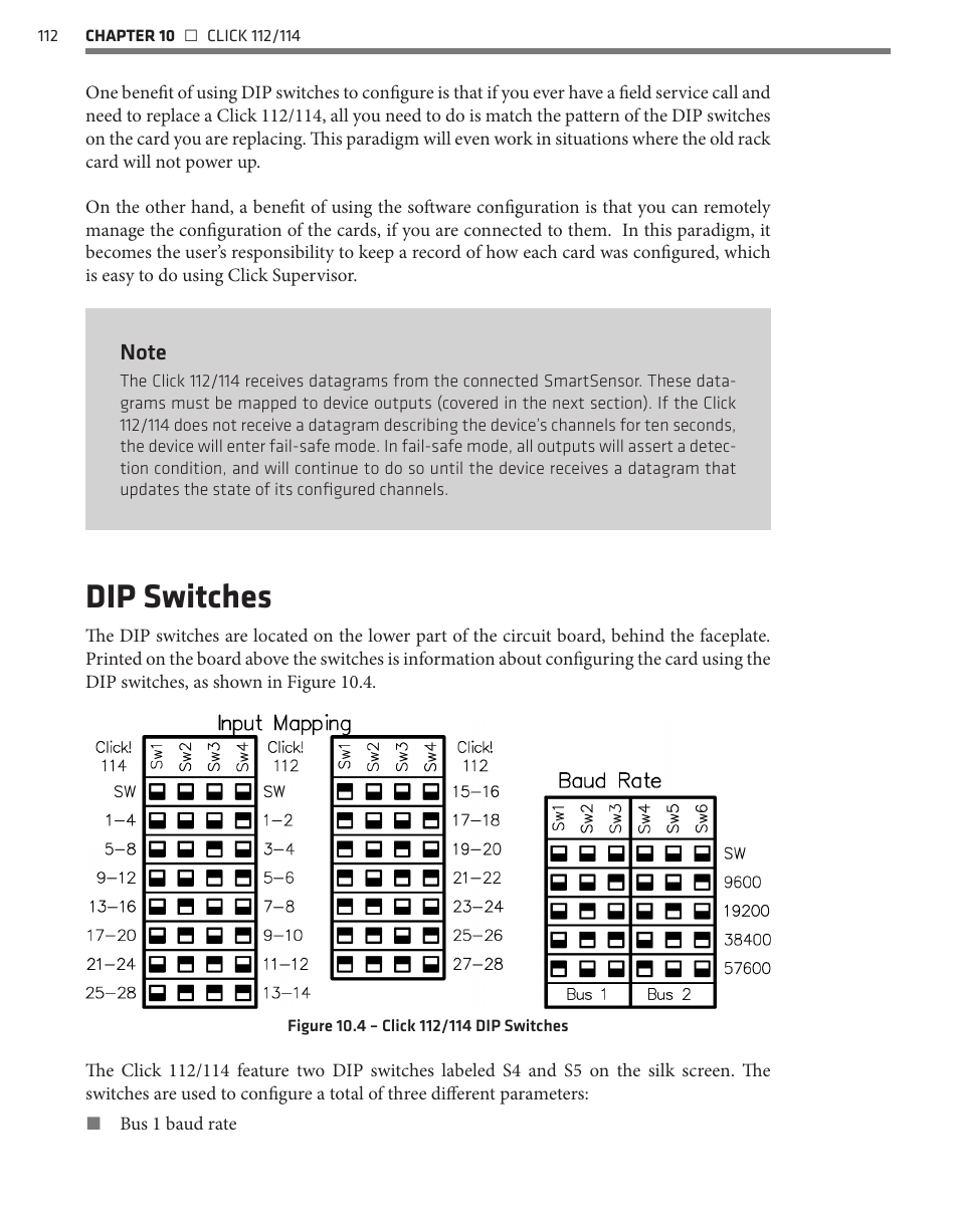 Dip switches | Wavetronix Click 400 (900 MHz radio) (CLK-400) - User Guide User Manual | Page 113 / 260