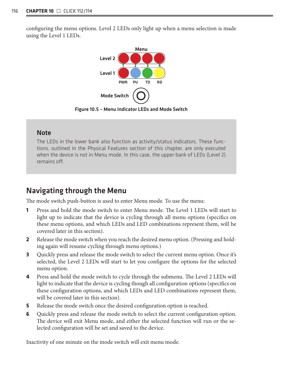 Navigating through the menu | Wavetronix Click 400 (900 MHz radio) (CLK-400) - User Guide User Manual | Page 117 / 260