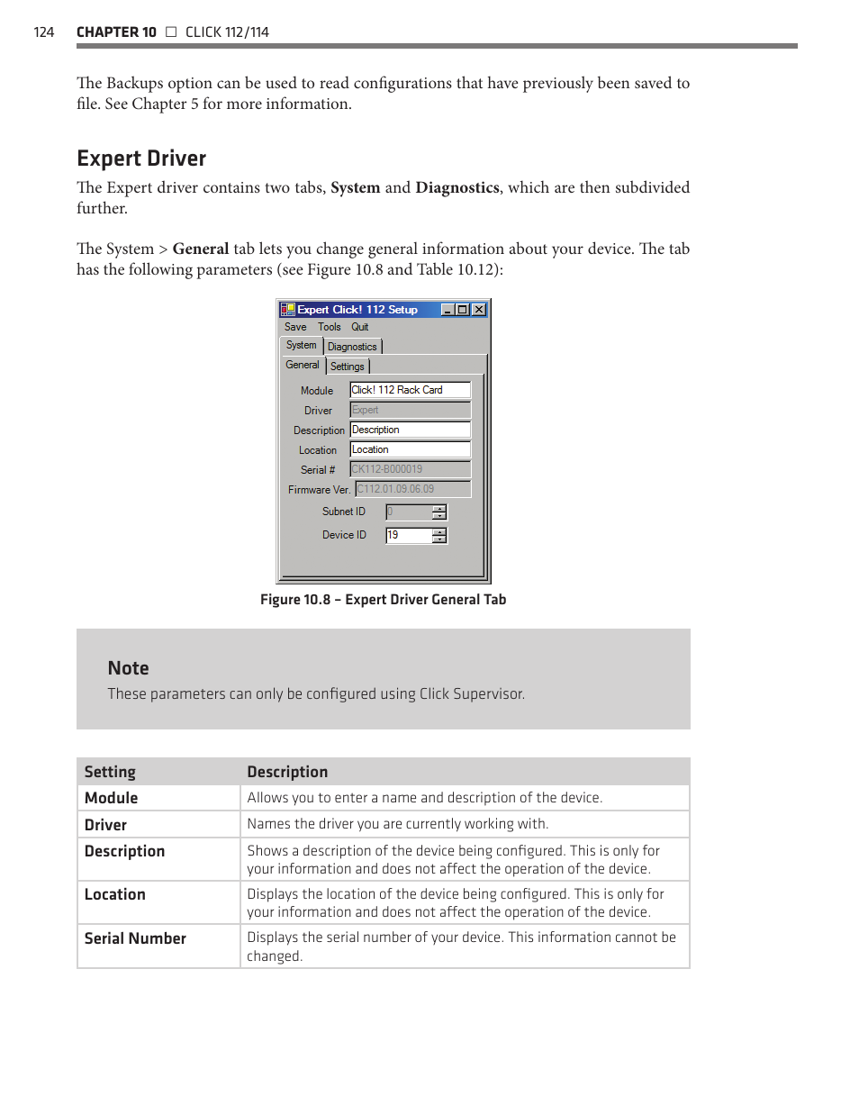 Expert driver | Wavetronix Click 400 (900 MHz radio) (CLK-400) - User Guide User Manual | Page 125 / 260
