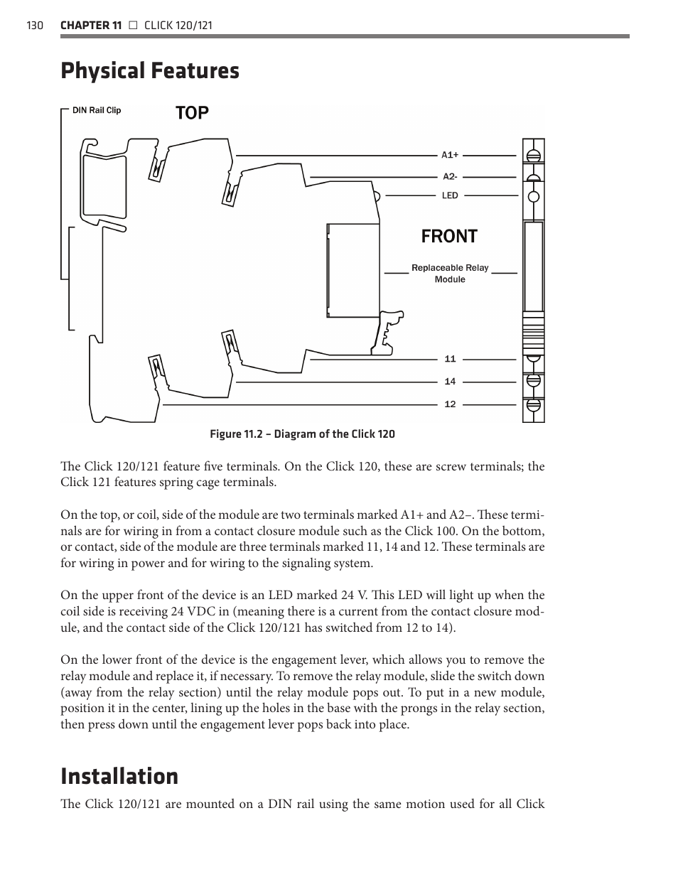 Physical features, Installation | Wavetronix Click 400 (900 MHz radio) (CLK-400) - User Guide User Manual | Page 131 / 260